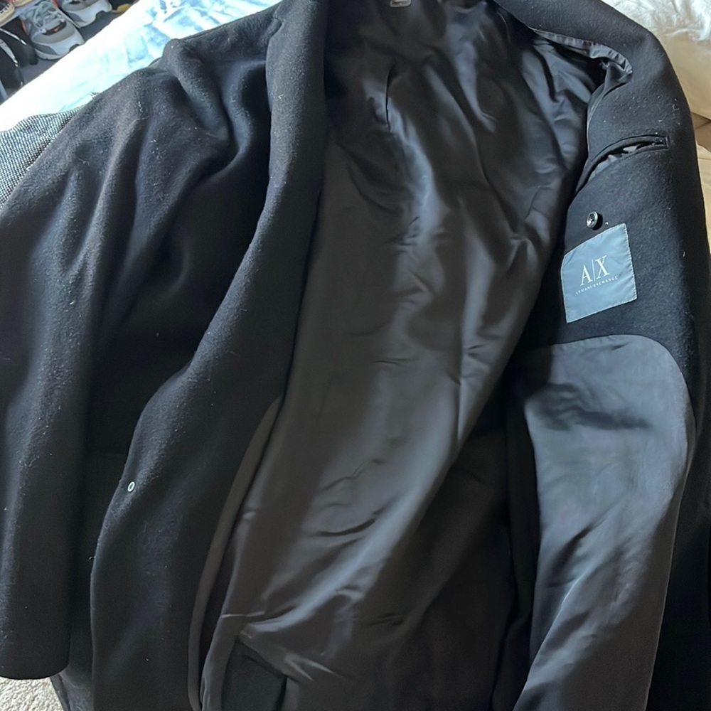 Mens AX overcoat size XL black